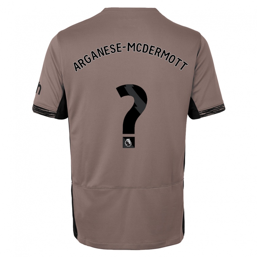 Kandiny Kinderen Pele Arganese-Mcdermott #0 Donker Beige Thuisshirt Derde Tenue 2023/24 T-Shirt België