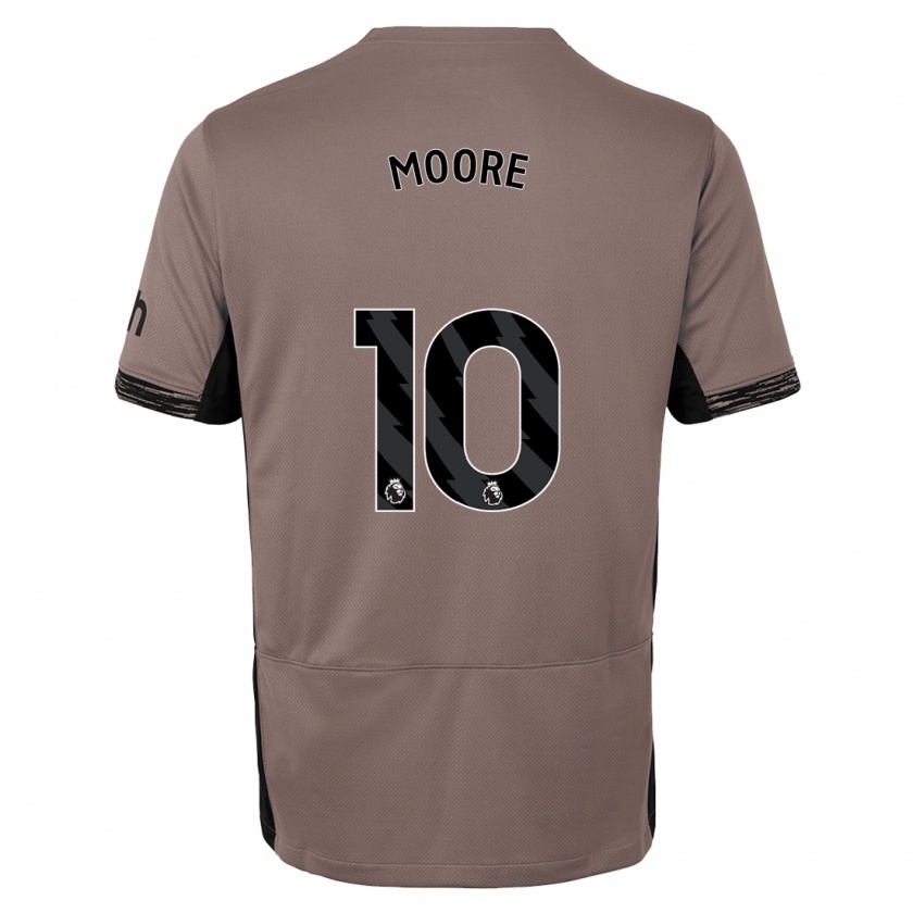 Kandiny Bambino Maglia Mikey Moore #10 Beige Scuro Kit Gara Third 2023/24 Maglietta