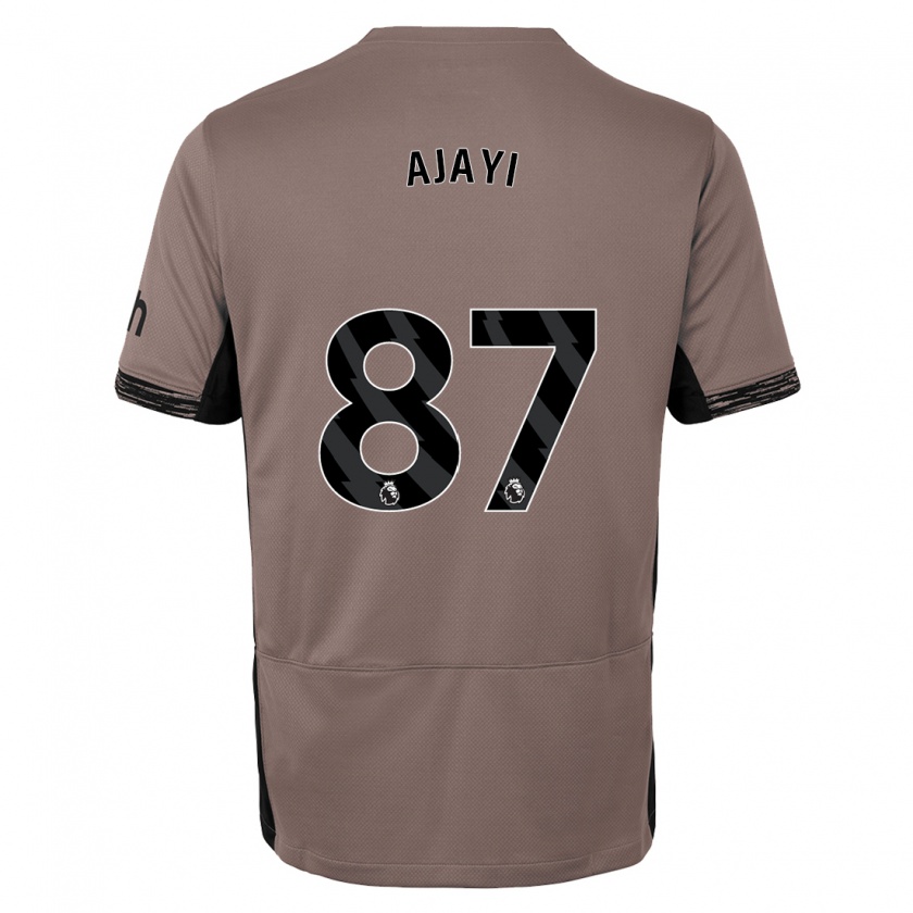 Kandiny Bambino Maglia Damola Ajayi #87 Beige Scuro Kit Gara Third 2023/24 Maglietta