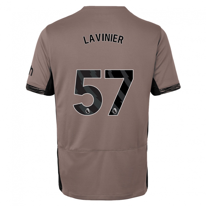 Kandiny Bambino Maglia Marcel Lavinier #57 Beige Scuro Kit Gara Third 2023/24 Maglietta