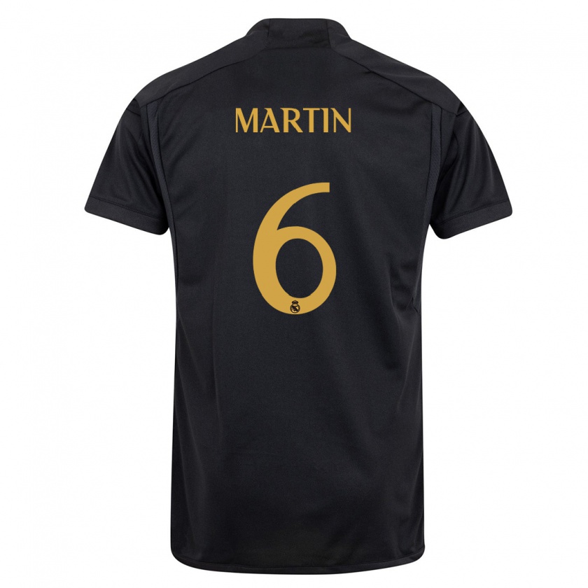 Kandiny Kinder Mario Martín #6 Schwarz Ausweichtrikot Trikot 2023/24 T-Shirt Österreich