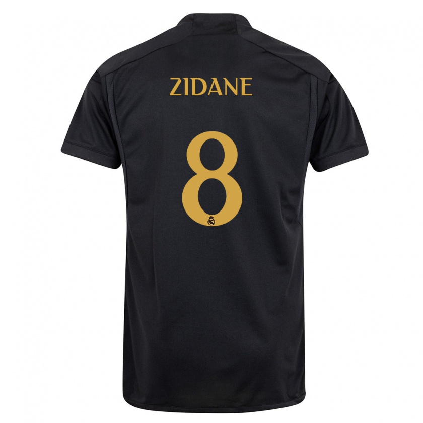 Kandiny Kinder Théo Zidane #8 Schwarz Ausweichtrikot Trikot 2023/24 T-Shirt Österreich