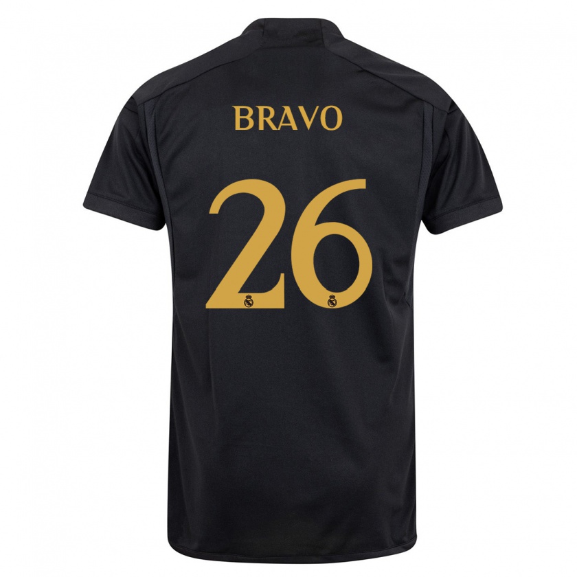 Kandiny Kinder Iker Bravo #26 Schwarz Ausweichtrikot Trikot 2023/24 T-Shirt Österreich