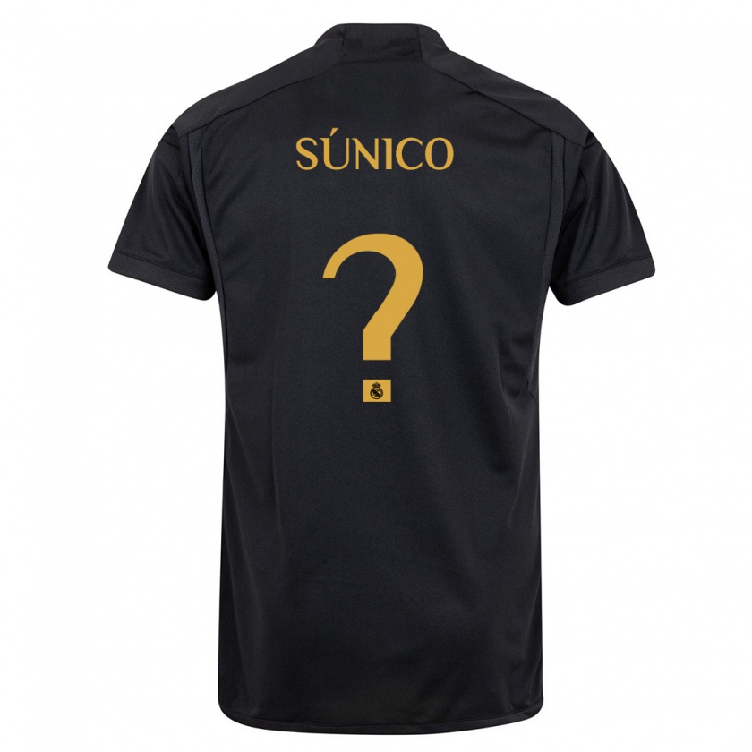 Kandiny Kinder Guille Súnico #0 Schwarz Ausweichtrikot Trikot 2023/24 T-Shirt Österreich