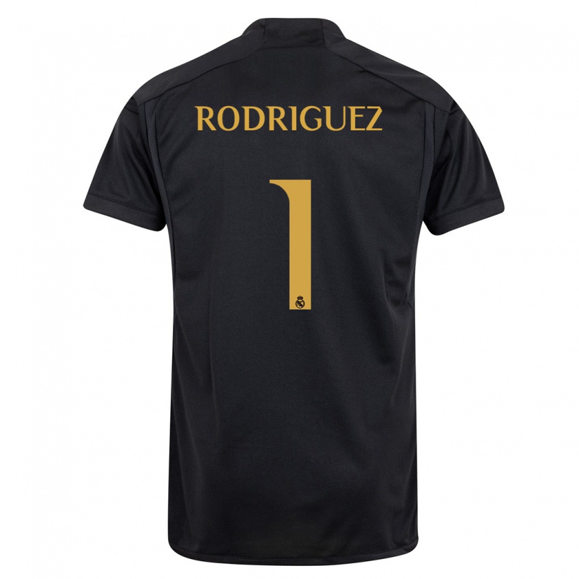 Kandiny Kinder Misa Rodriguez #1 Schwarz Ausweichtrikot Trikot 2023/24 T-Shirt Österreich