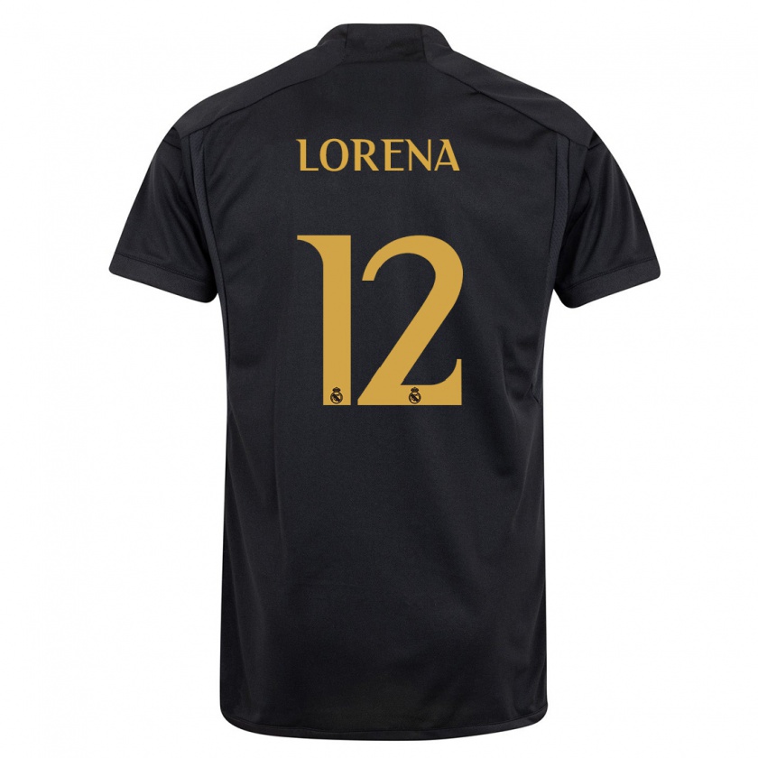 Kandiny Kinderen Lorena Navarro #12 Zwart Thuisshirt Derde Tenue 2023/24 T-Shirt