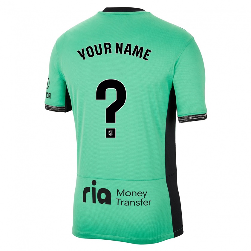 Kandiny Bambino Maglia Il Tuo Nome #0 Verde Primavera Kit Gara Third 2023/24 Maglietta