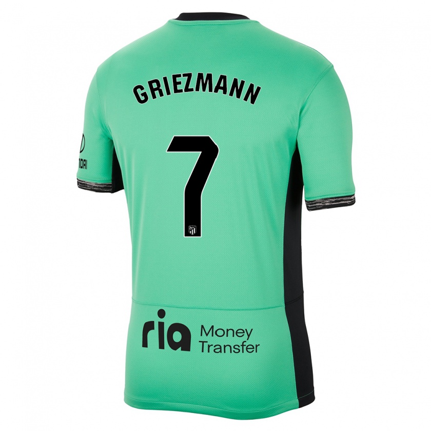 Kandiny Niño Camiseta Antoine Griezmann #7 Primavera Verde Equipación Tercera 2023/24 La Camisa