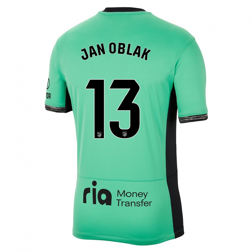 Kandiny Kinder Jan Oblak #13 Frühlingsgrün Ausweichtrikot Trikot 2023/24 T-Shirt Österreich