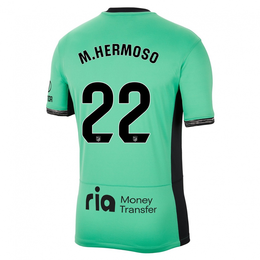 Kandiny Niño Camiseta Mario Hermoso #22 Primavera Verde Equipación Tercera 2023/24 La Camisa