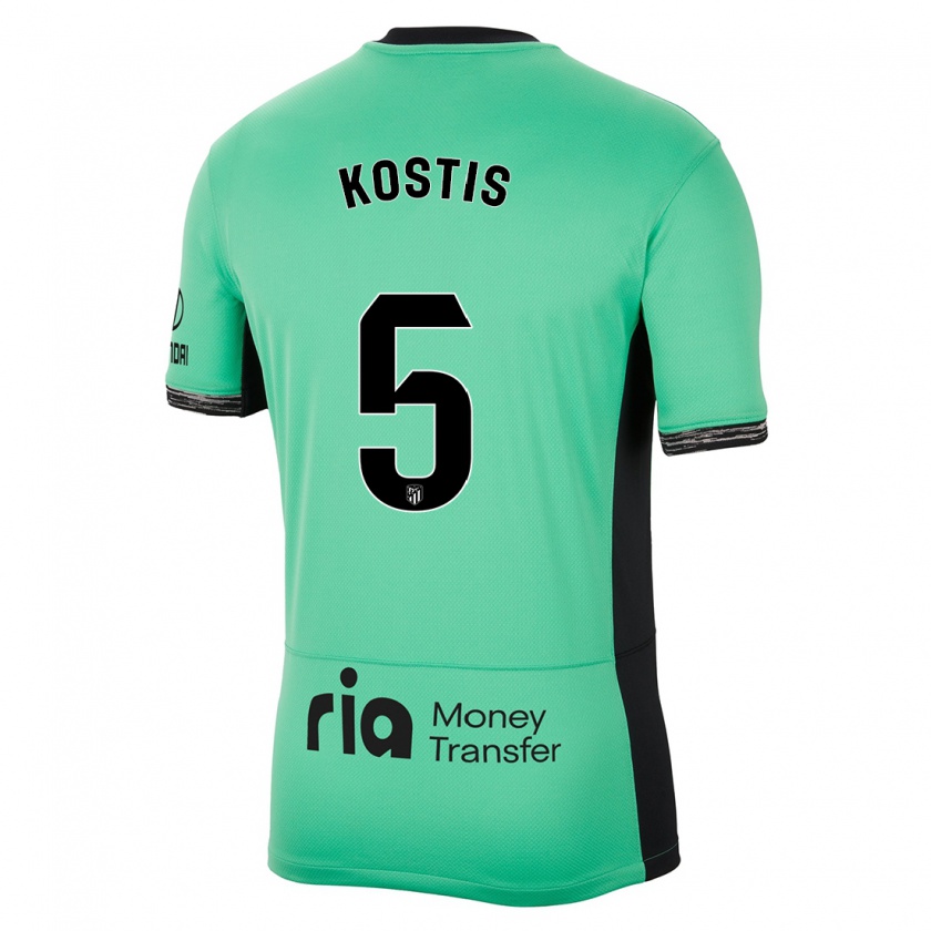 Kandiny Bambino Maglia Ilias Kostis #5 Verde Primavera Kit Gara Third 2023/24 Maglietta