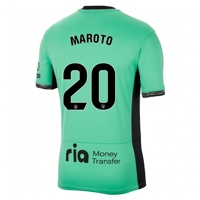 Kandiny Kinderen Mario Maroto #20 Lente Groen Thuisshirt Derde Tenue 2023/24 T-Shirt