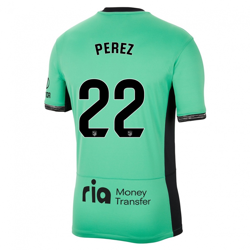 Kandiny Niño Camiseta Pablo Pérez #22 Primavera Verde Equipación Tercera 2023/24 La Camisa