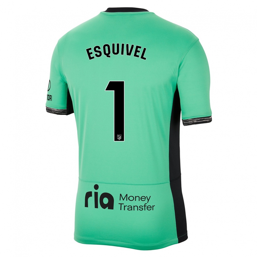 Kandiny Bambino Maglia Salvi Esquivel #1 Verde Primavera Kit Gara Third 2023/24 Maglietta