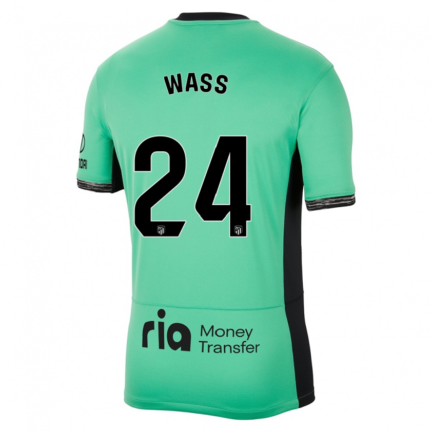 Kandiny Kinderen Daniel Wass #24 Lente Groen Thuisshirt Derde Tenue 2023/24 T-Shirt België