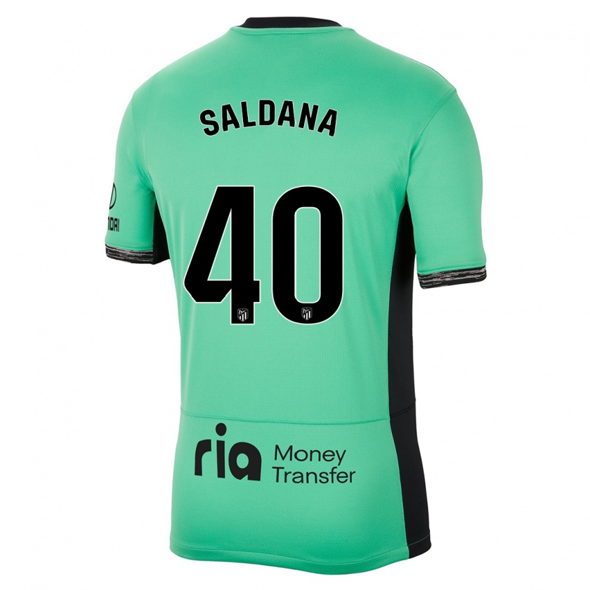 Kandiny Niño Camiseta Jose Saldana #40 Primavera Verde Equipación Tercera 2023/24 La Camisa