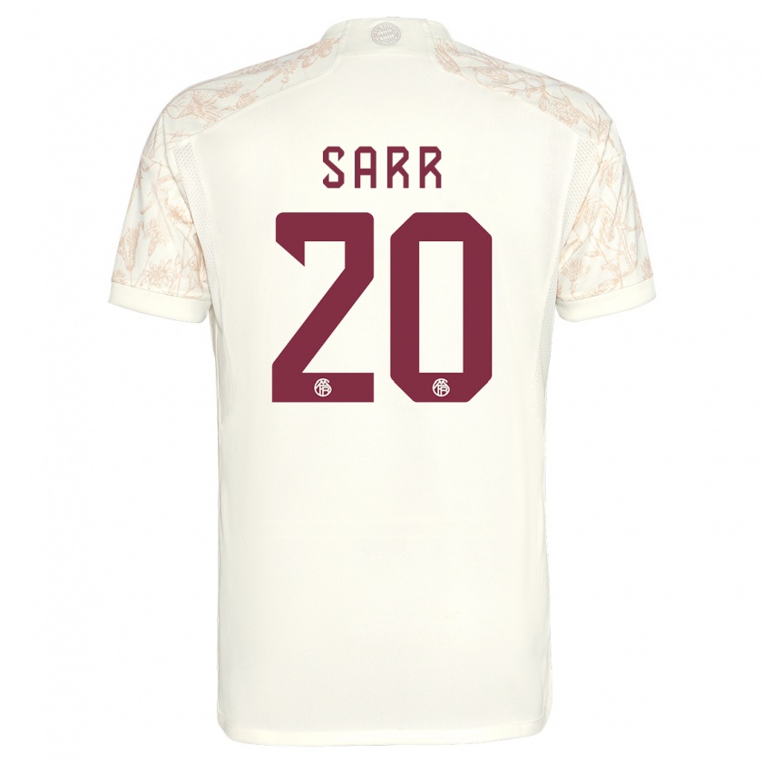 Kandiny Kinderen Bouna Sarr #20 Gebroken Wit Thuisshirt Derde Tenue 2023/24 T-Shirt België