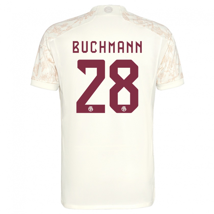 Kandiny Bambino Maglia Tarek Buchmann #28 Bianco Kit Gara Third 2023/24 Maglietta