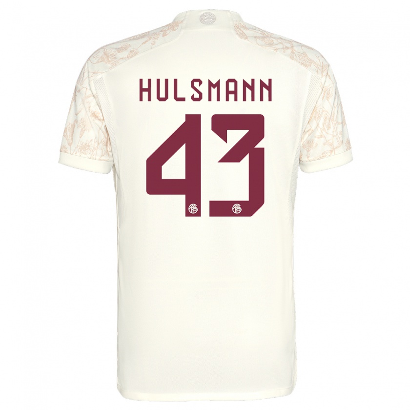 Kandiny Kinderen Tom Hülsmann #43 Gebroken Wit Thuisshirt Derde Tenue 2023/24 T-Shirt België