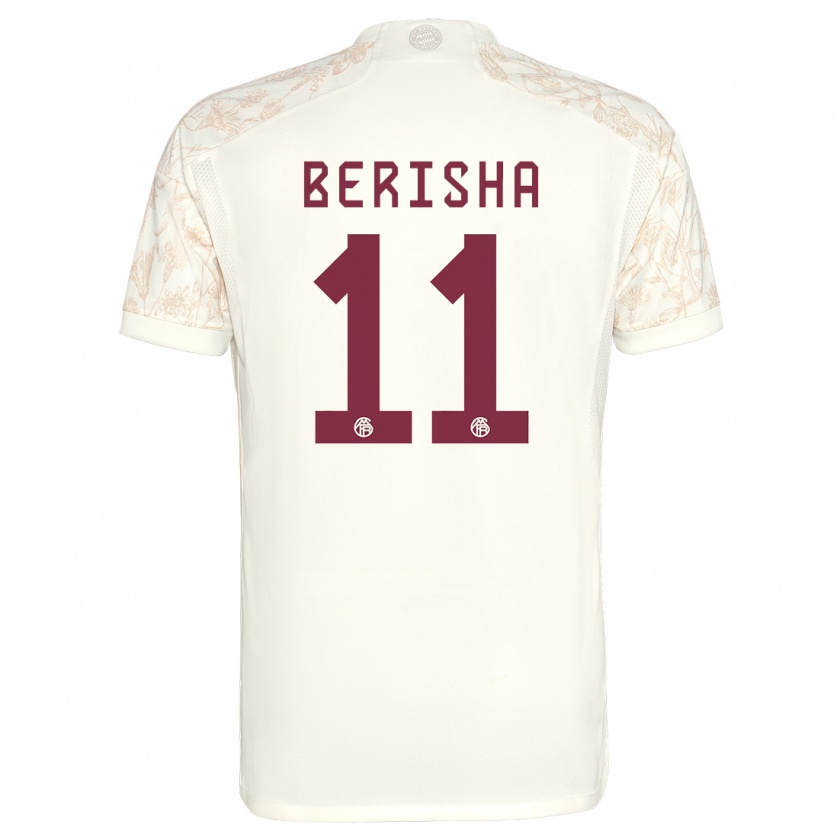 Kandiny Kinderen Dion Berisha #11 Gebroken Wit Thuisshirt Derde Tenue 2023/24 T-Shirt België