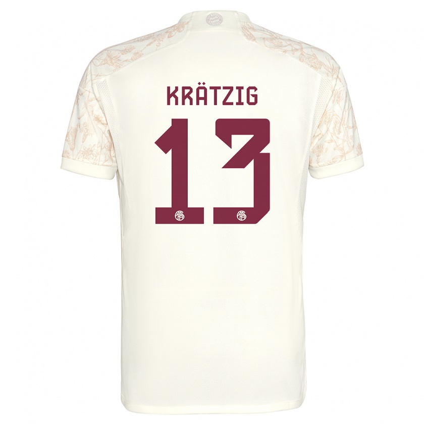 Kandiny Kinderen Frans Krätzig #13 Gebroken Wit Thuisshirt Derde Tenue 2023/24 T-Shirt