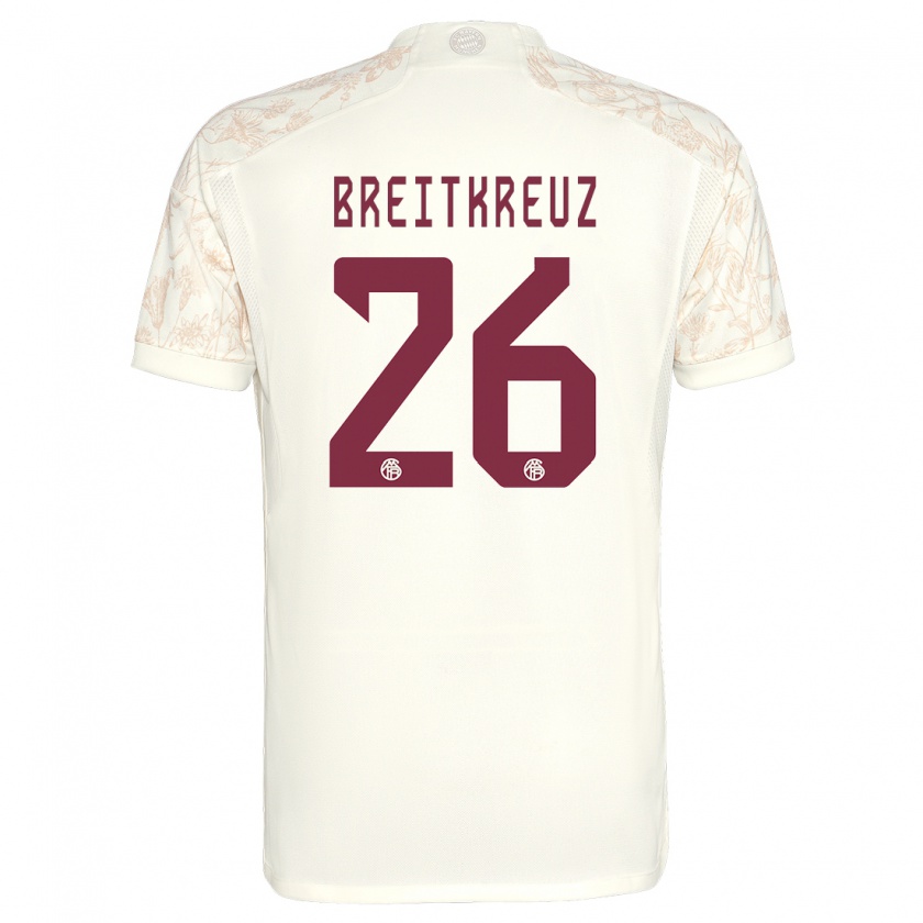 Kandiny Bambino Maglia Steve Breitkreuz #26 Bianco Kit Gara Third 2023/24 Maglietta