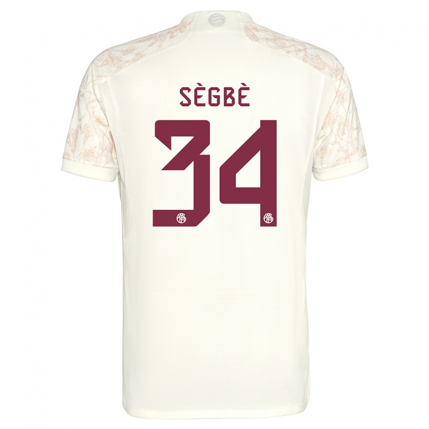 Kandiny Kinderen Désiré Sègbè #34 Gebroken Wit Thuisshirt Derde Tenue 2023/24 T-Shirt België