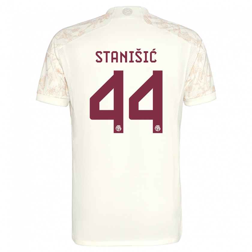 Kandiny Kinderen Josip Stanisic #44 Gebroken Wit Thuisshirt Derde Tenue 2023/24 T-Shirt België