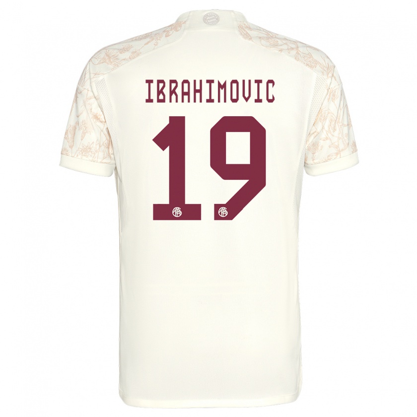 Kandiny Kinderen Arijon Ibrahimovic #19 Gebroken Wit Thuisshirt Derde Tenue 2023/24 T-Shirt België