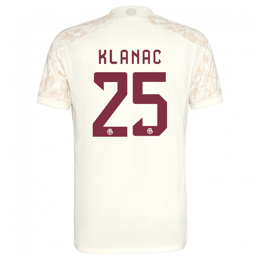 Kandiny Kinderen Luka Klanac #25 Gebroken Wit Thuisshirt Derde Tenue 2023/24 T-Shirt België