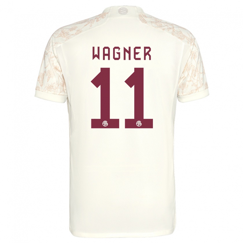 Kandiny Kinderen Ricardo Wagner #11 Gebroken Wit Thuisshirt Derde Tenue 2023/24 T-Shirt