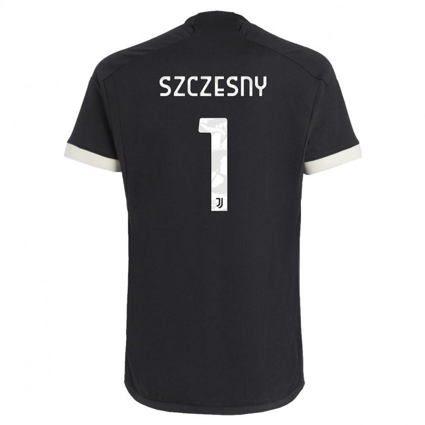 Kandiny Niño Camiseta Wojciech Szczesny #1 Negro Equipación Tercera 2023/24 La Camisa