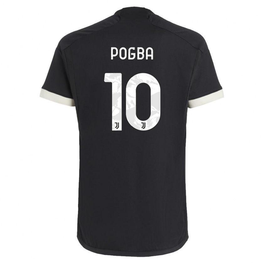 Kandiny Bambino Maglia Paul Pogba #10 Nero Kit Gara Third 2023/24 Maglietta