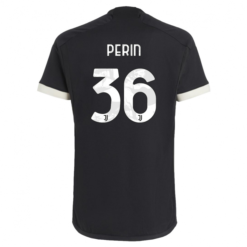 Kandiny Kinder Mattia Perin #36 Schwarz Ausweichtrikot Trikot 2023/24 T-Shirt Österreich