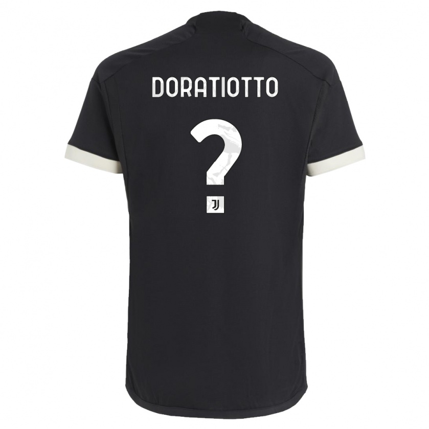 Kandiny Niño Camiseta Giulio Doratiotto #0 Negro Equipación Tercera 2023/24 La Camisa