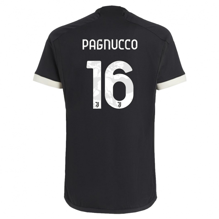 Kandiny Bambino Maglia Filippo Pagnucco #16 Nero Kit Gara Third 2023/24 Maglietta