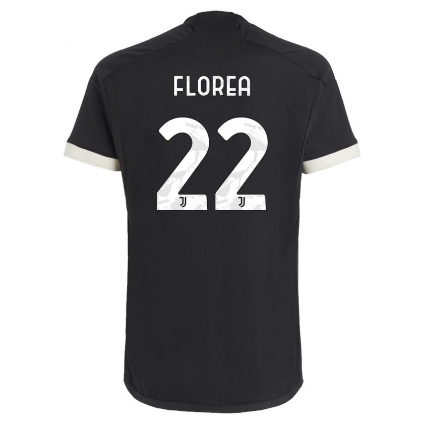 Kandiny Niño Camiseta Andrei Florea #22 Negro Equipación Tercera 2023/24 La Camisa