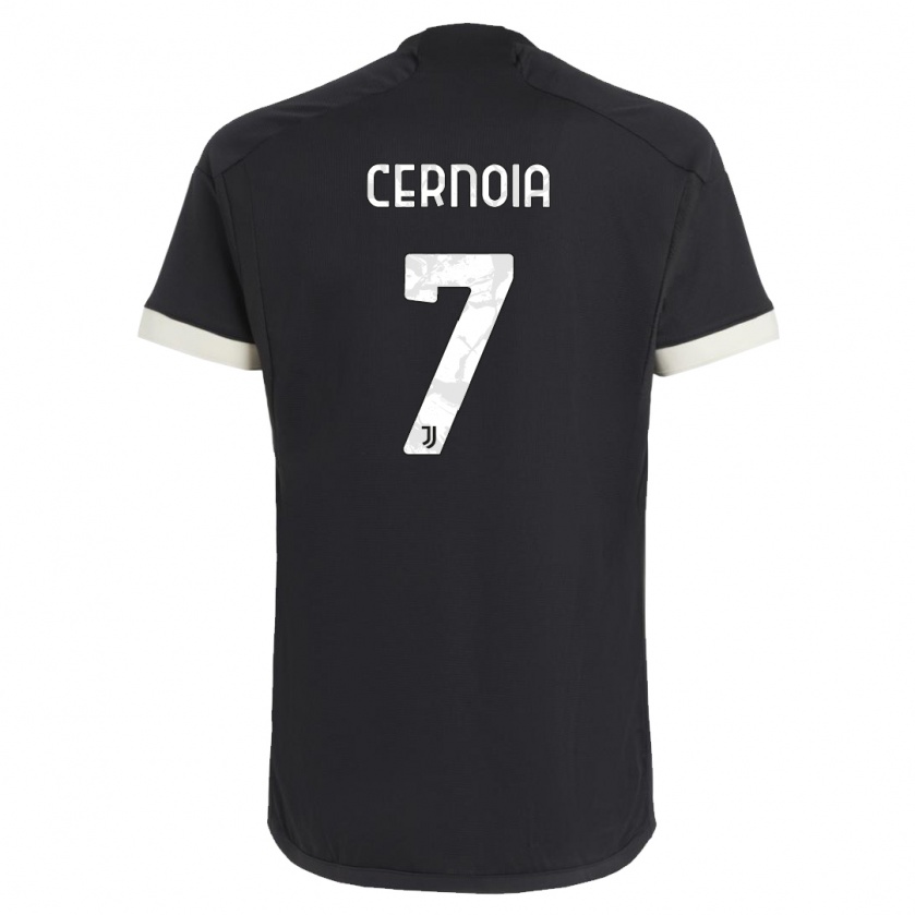 Kandiny Niño Camiseta Valentina Cernoia #7 Negro Equipación Tercera 2023/24 La Camisa