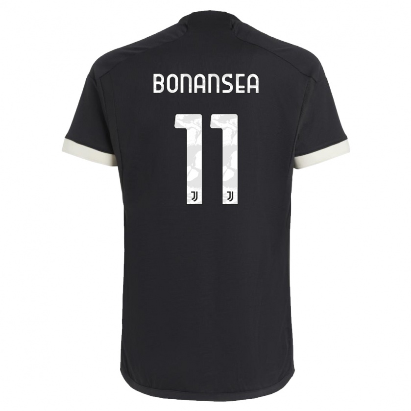 Kandiny Bambino Maglia Barbara Bonansea #11 Nero Kit Gara Third 2023/24 Maglietta