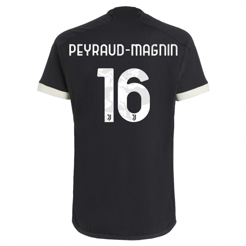 Kandiny Bambino Maglia Pauline Peyraud-Magnin #16 Nero Kit Gara Third 2023/24 Maglietta