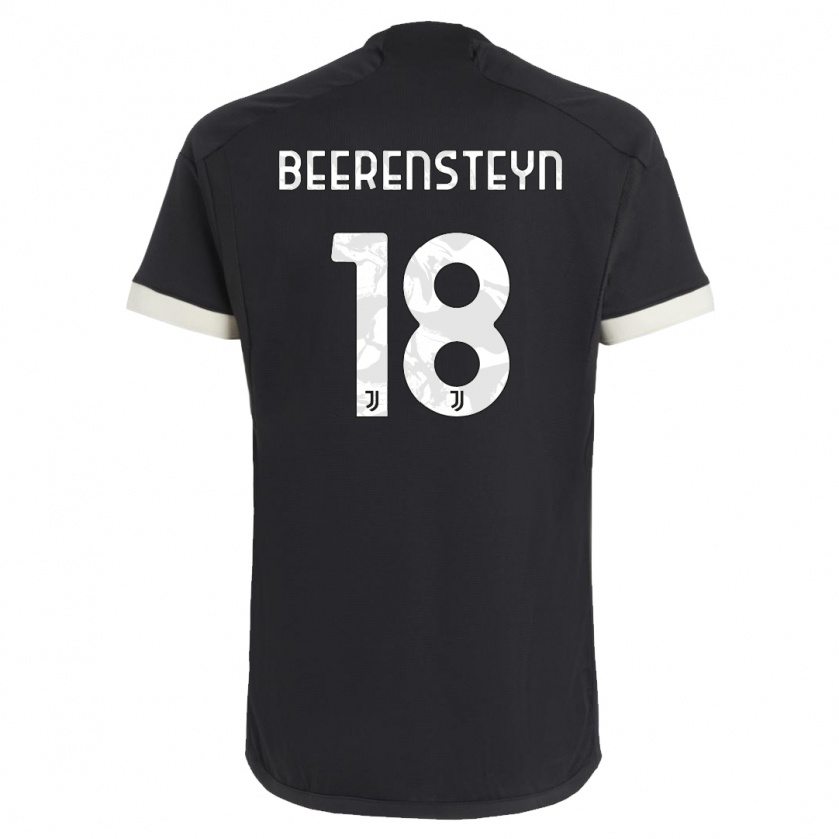 Kandiny Kinder Lineth Beerensteyn #18 Schwarz Ausweichtrikot Trikot 2023/24 T-Shirt Österreich