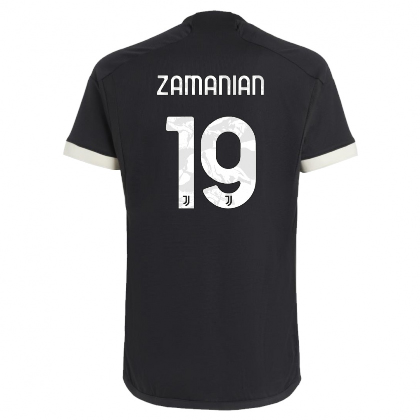 Kandiny Bambino Maglia Annahita Zamanian #19 Nero Kit Gara Third 2023/24 Maglietta