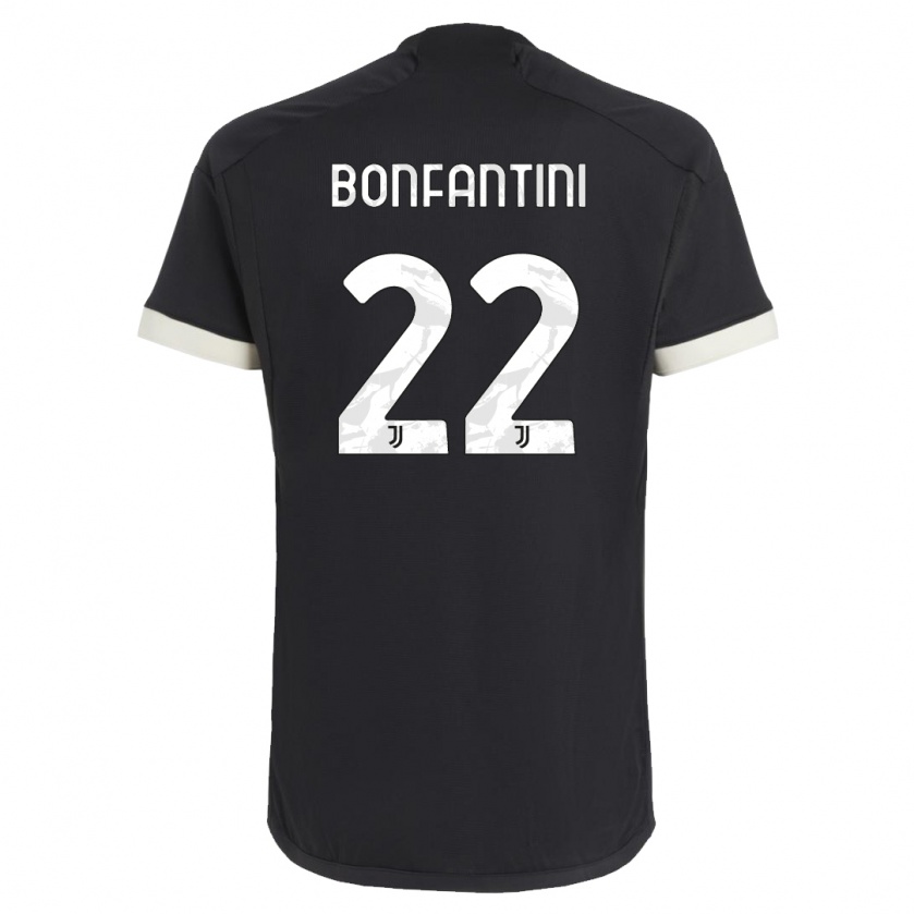 Kandiny Bambino Maglia Agnese Bonfantini #22 Nero Kit Gara Third 2023/24 Maglietta