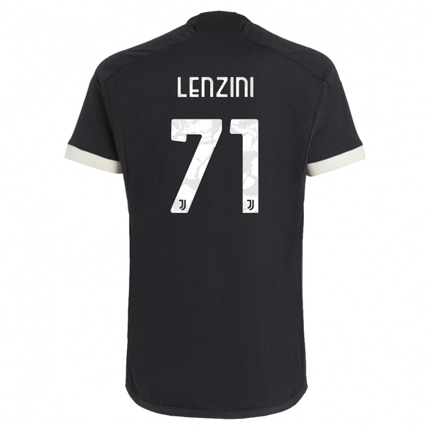 Kandiny Niño Camiseta Martina Lenzini #71 Negro Equipación Tercera 2023/24 La Camisa