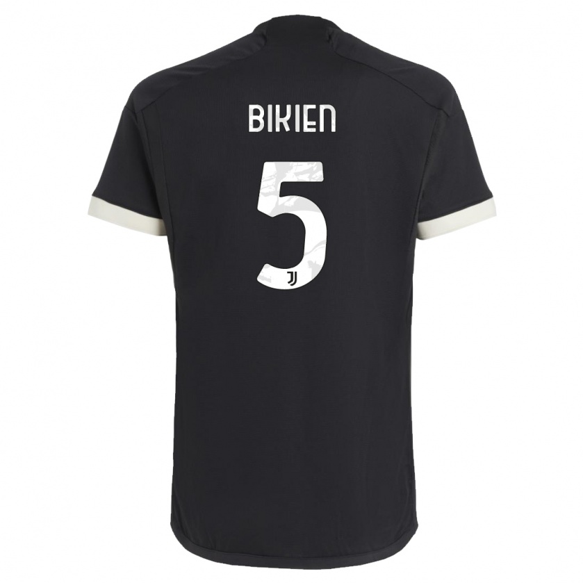 Kandiny Bambino Maglia Felix Nzouango Bikien #5 Nero Kit Gara Third 2023/24 Maglietta