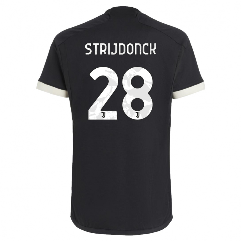 Kandiny Niño Camiseta Bayron Strijdonck #28 Negro Equipación Tercera 2023/24 La Camisa