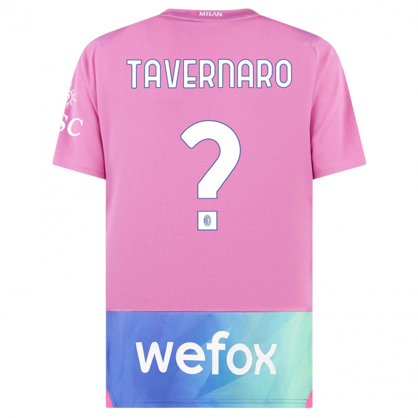 Kandiny Kinderen Federico Tavernaro #0 Roze Paars Thuisshirt Derde Tenue 2023/24 T-Shirt België