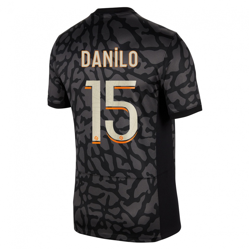 Kandiny Bambino Maglia Danilo Pereira #15 Nero Kit Gara Third 2023/24 Maglietta