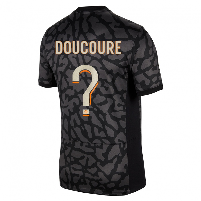 Kandiny Bambino Maglia Sékou Doucouré #0 Nero Kit Gara Third 2023/24 Maglietta