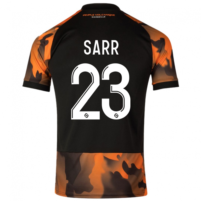 Kandiny Kinder Ismaïla Sarr #23 Schwarzorange Ausweichtrikot Trikot 2023/24 T-Shirt Österreich